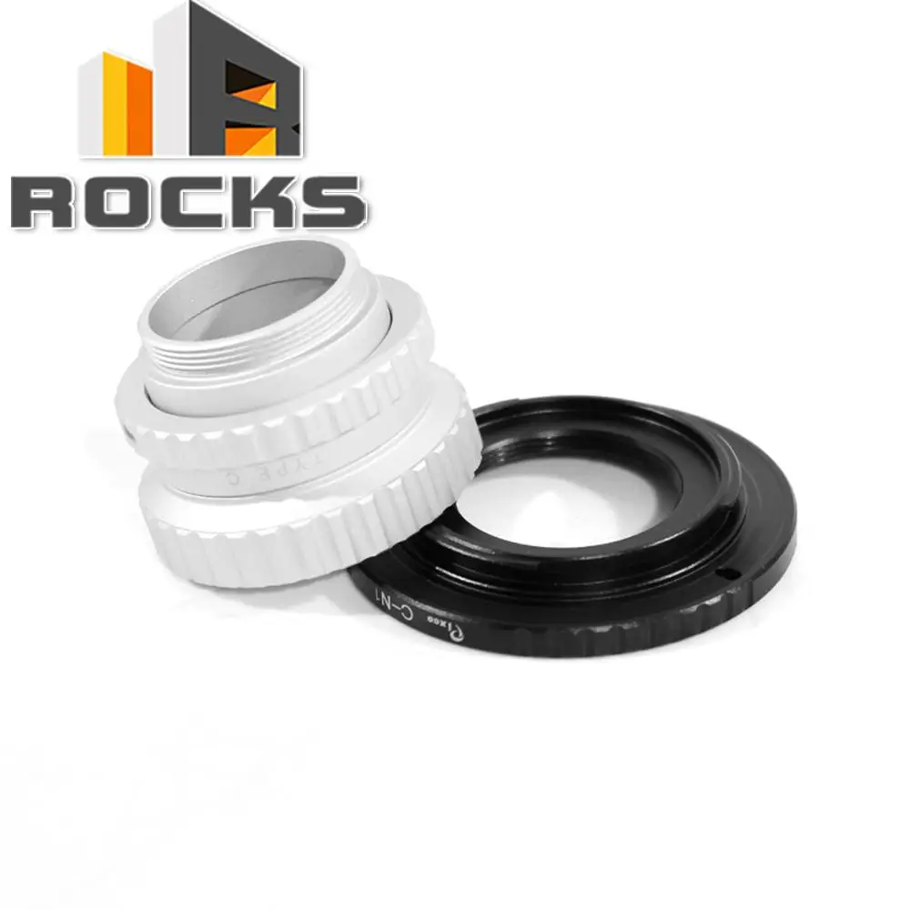 Lens Adapter Suit for S Mount Lens to C Mount Camera + For C Mount Film Lens to Nikon 1 Camera