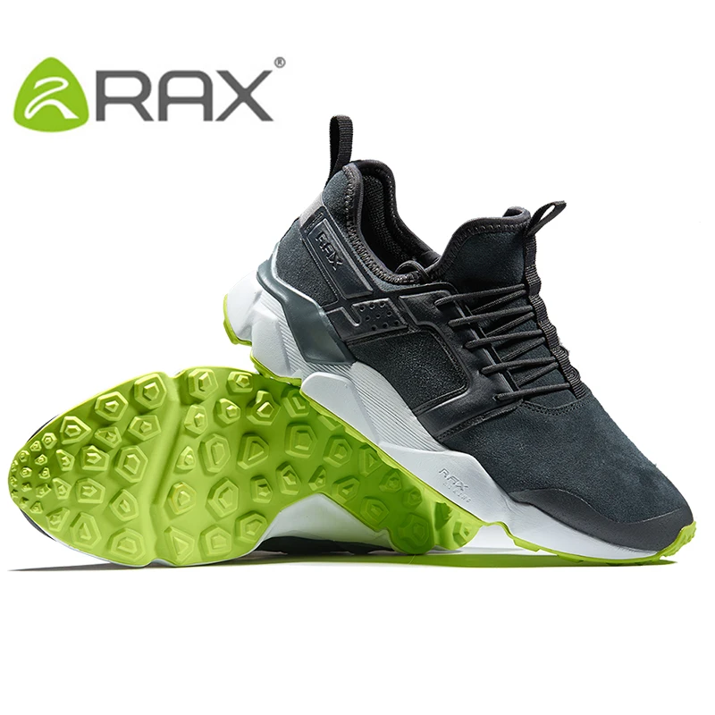 RAX Мужская зимняя замшевая обувь с амортизацией, походная обувь, нескользящая резиновая подошва, водостойкая, классический стиль, обувь для мужчин