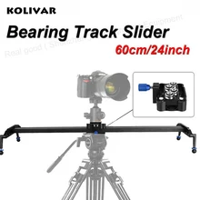 KOLIVAR 60cm/24″ Ball Bearing DSLR Camera Slider Dolly Track Video Stabilizer for Canon Nikon Sony DSLR Camcorder Up to 17.7lbs