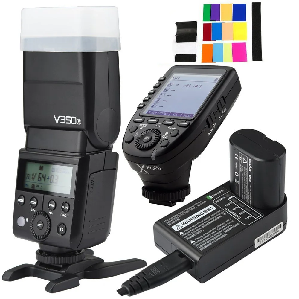 

Godox V350S TTL 2.4G Camera Flash with Built-in Rechargeable 7.2V/2000mAh Li-ion Batter,Godox Xpro-s Flash Trigger for For Sony