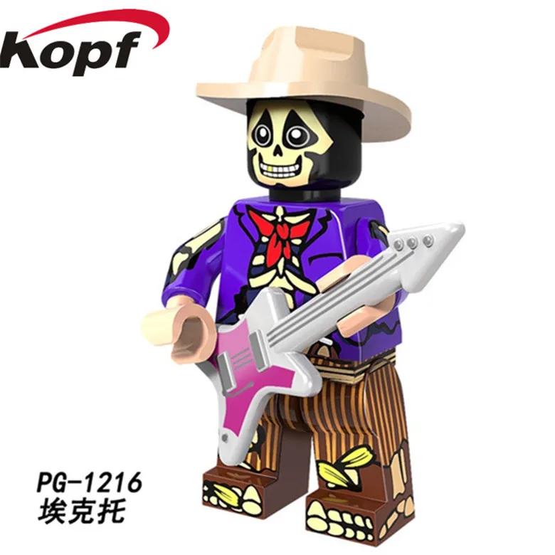 

Single Sale The Day Of The Dead Coco Movie Super Heroes Ector De La Curs Building Blocks Collection Toys for children PG1216