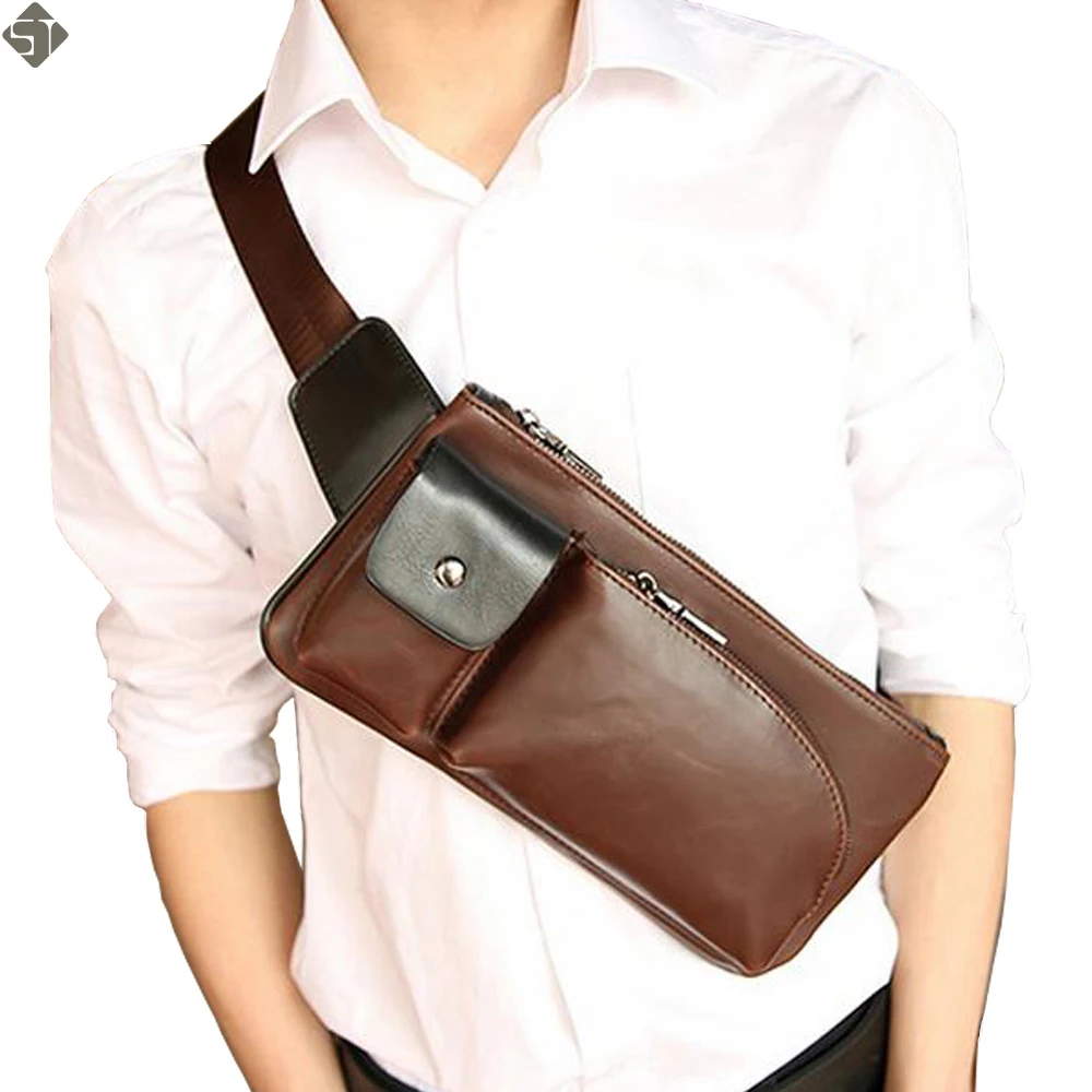 

Crazy horse Brand Rucksack Chest Bag Men Chest Pack Sling Single Strap Pack Bag Leather Travel Bag Men's Fashion Shoulder Bag