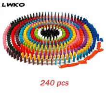 LWKO 120-240 шт./компл. дети цвет разборная Радуга деревянные кости домино детские игры Ранние обучающие игрушки, подарки для девочек мальчиков