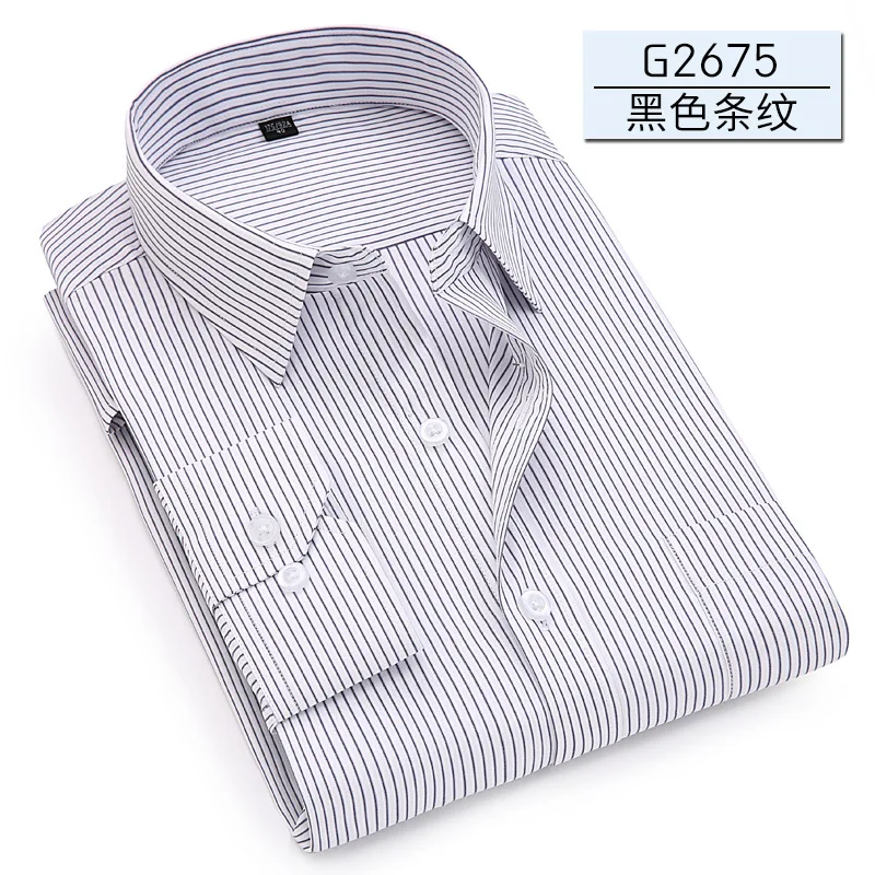 Мужская рубашка camisa masculina, мужские рубашки, рубашки для мужчин, повседневные, с длинным рукавом, солидные, облегающие, мужские, для социальных мероприятий, рубашки - Цвет: G2675