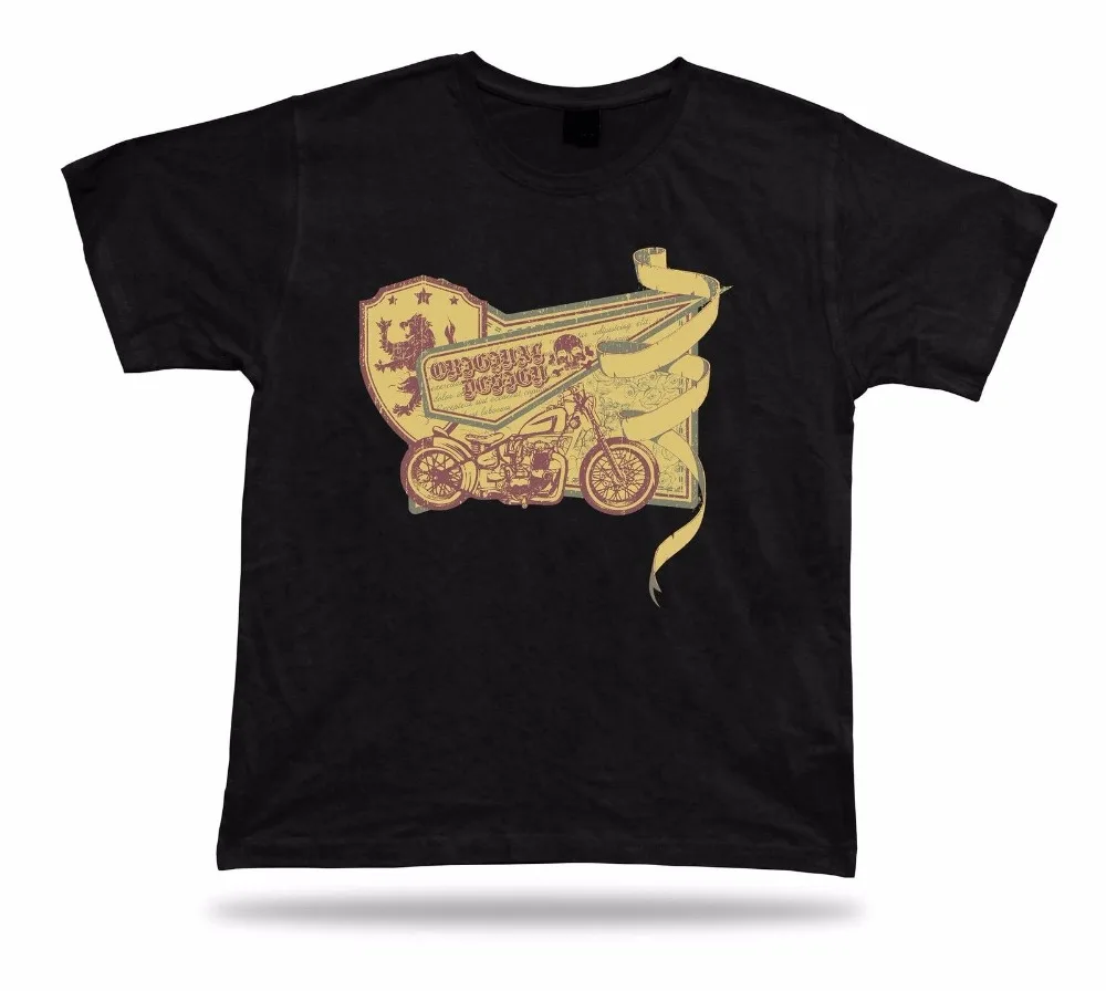 buy 2019 Creative Novelty Summer Style Cotton Original Design Big Biker Skeleton Skull 100% Cotton Short Sleeve T Shirt