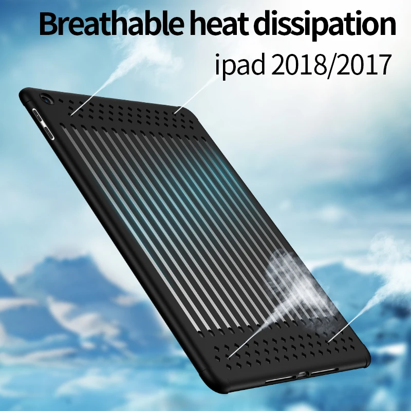 

VAGHVEO Case For iPad 2018 2017 9.7 Inch TPU Clear Transparent Silicone Gradient Color Cover for IPad A1893 A1954 A1822 A1823