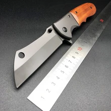 BMT BK складные ножи для мясника, серые титановые Лезвия, деревянная ручка, походный охотничий нож, тактический нож для выживания на открытом воздухе, инструменты для повседневного использования