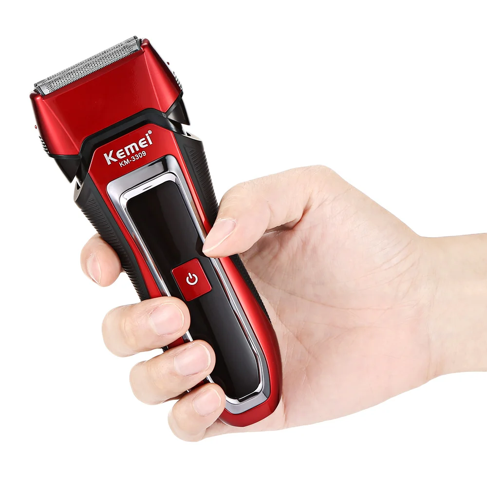 Kemei 3309 водонепроницаемые электробритвы 3 лезвия мощная Бритва для мужчин
