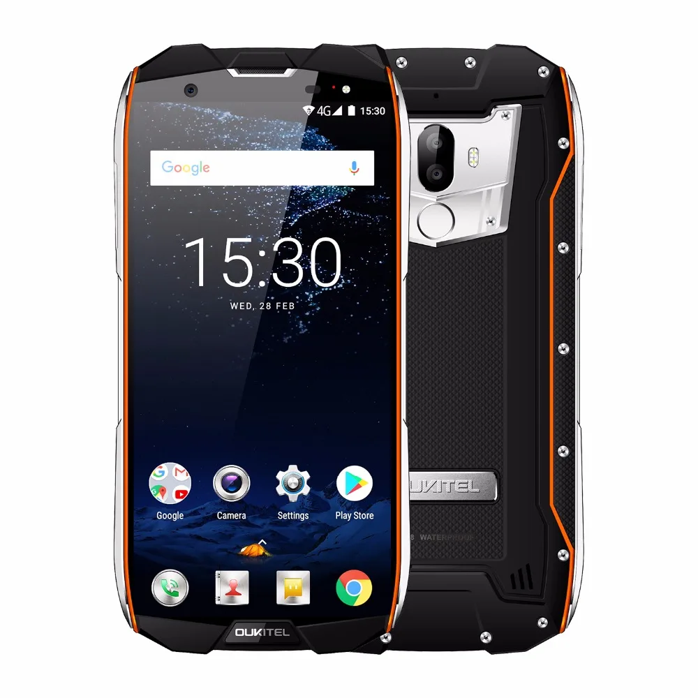 Oukitel WP5000 IP68 Водонепроницаемый 5,7 ''18:9 Helio P25 Восьмиядерный 16MP 4G LTE смартфон 6 ГБ ОЗУ 64 Гб ПЗУ отпечаток пальца мобильный телефон