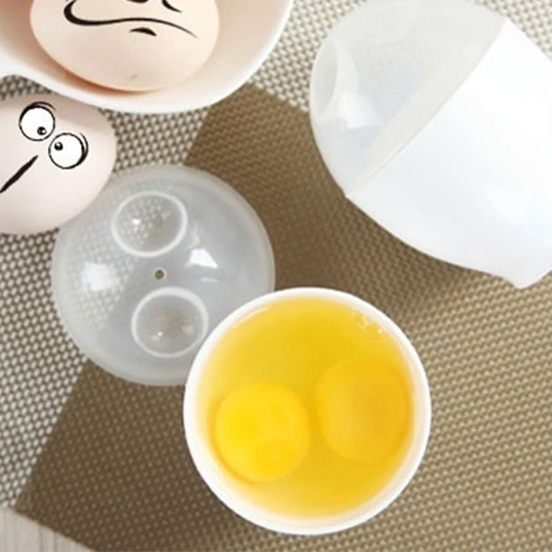 

Portable Plastic Microwave Egg Cooker Boiler Maker Cooking Egg Cup Tool Eggs Shell Separator Poacher For Home Kitchen Supplies