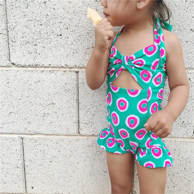 2017 new cute baby ragazza swimwear di un pezzo delle ragazze dei capretti costume da bagno