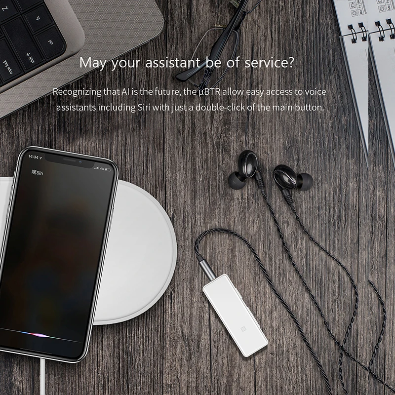 FIIO uBTR Bluertooth приемник для наушников усилитель с автономным управлением локальной