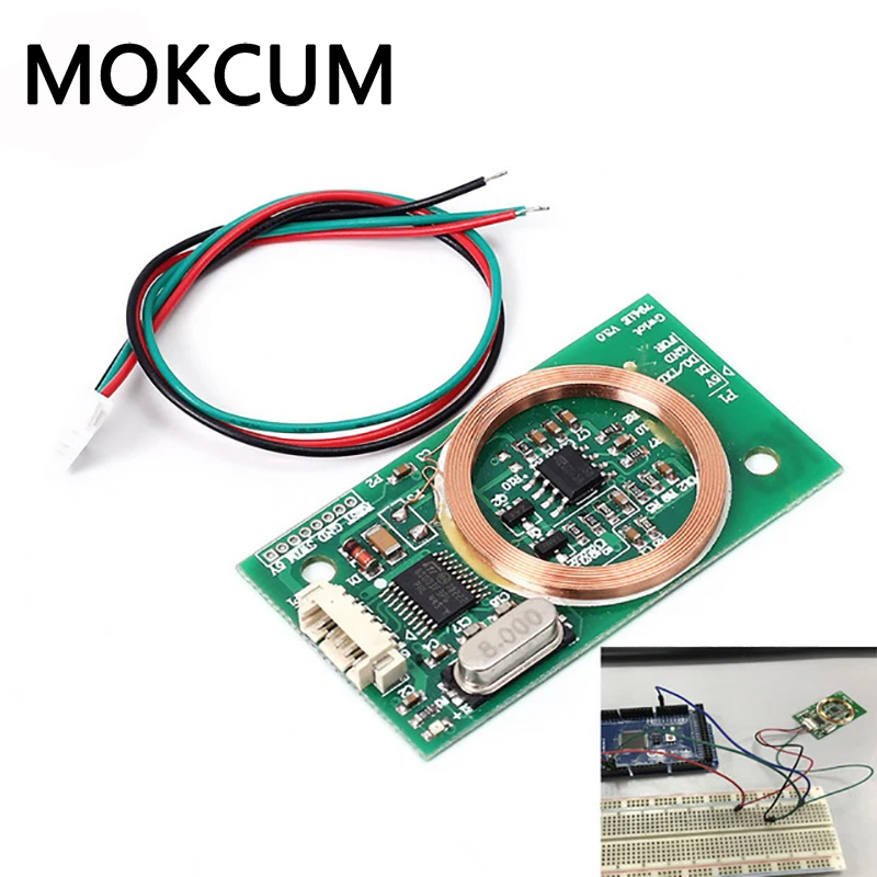 RFID считыватель Беспроводной Модуль UART 3Pin 125 кГц считывание карт EM4100 8 см DC 5 В для IC