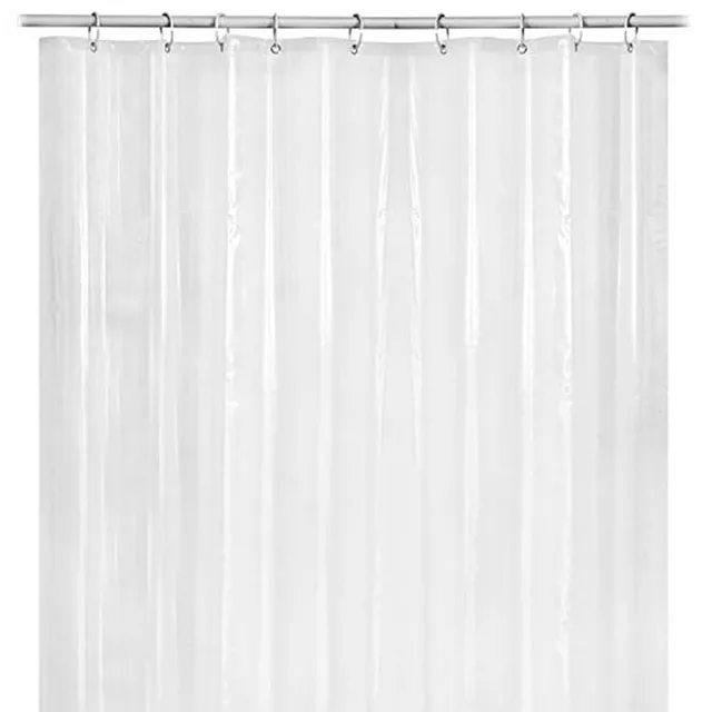 1pc Peva Shower Curtain Waterproof Mildew Transparent Liner With