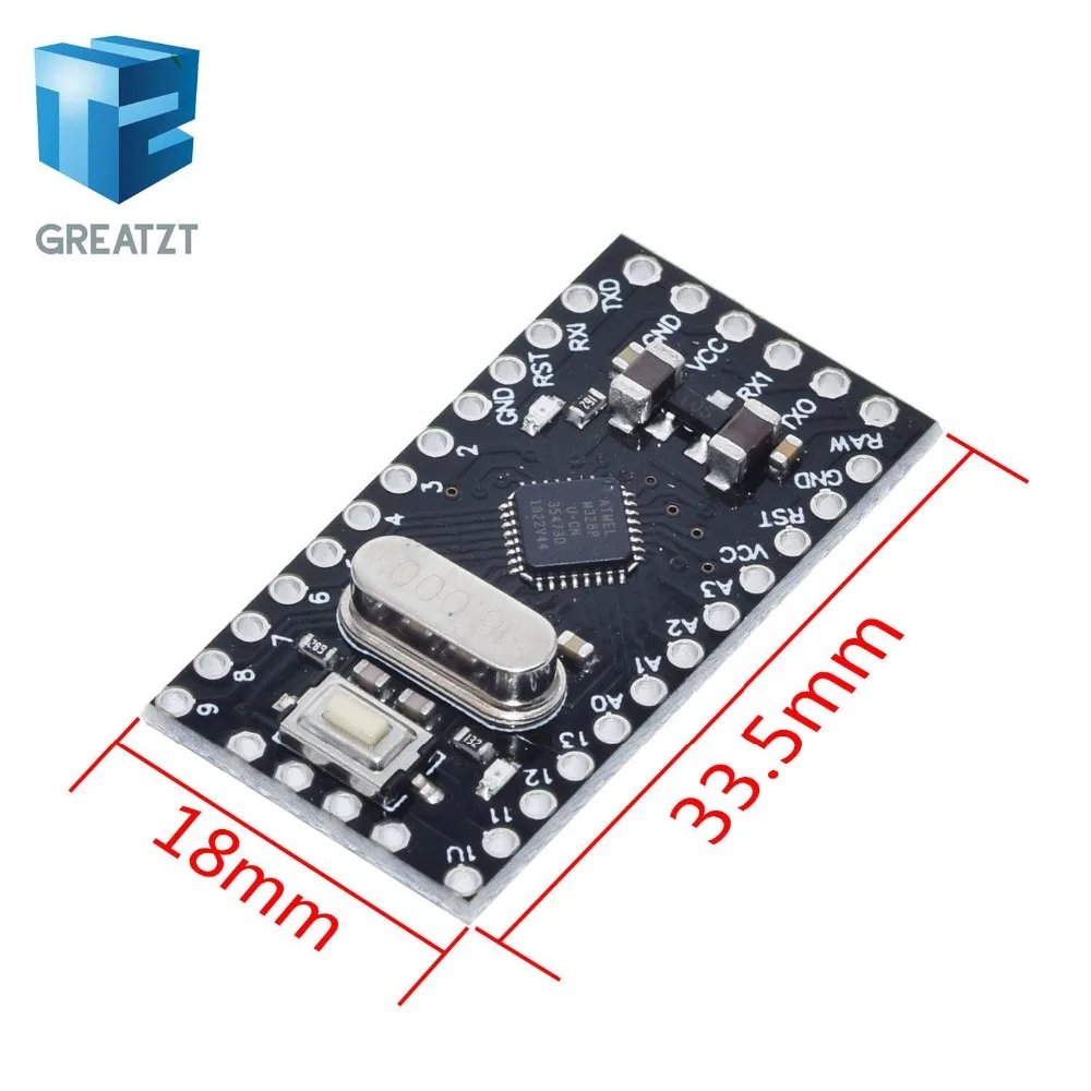 GREATZT ATMEGA328P Pro Mini 328 мини ATMEGA328 5 В/16 МГц ATMEGA328 3,3 В 8 МГц для Arduino
