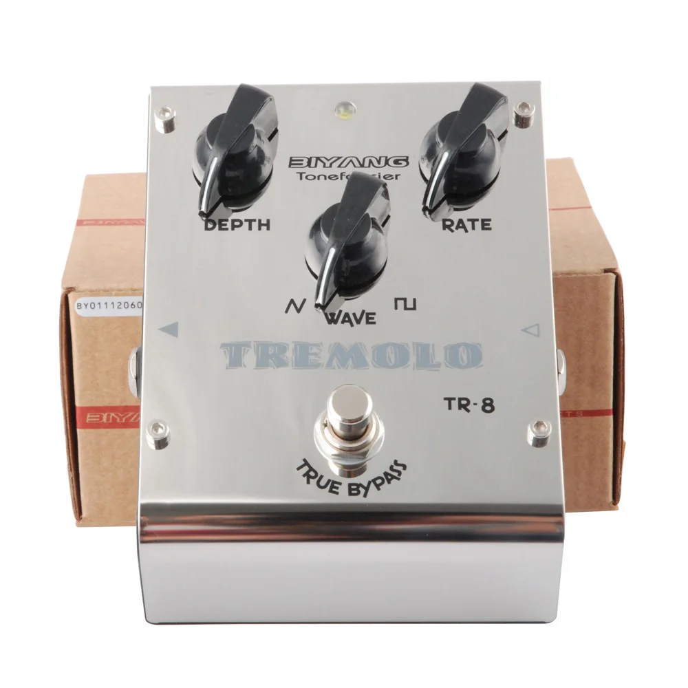 Biyang ToneFancier TR 8 электрогитара педаль эффекта баса аналоговый Tremolo 2 волновая форма