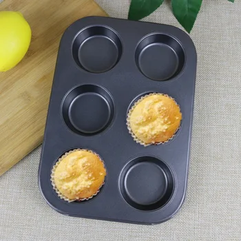 

6 Cavity Silicone Cake Mold Muffin Cup Cake Bakeware Fondant Cupcake Muffin Mold Cookies Muffin Chocolate Mould Baking Tools