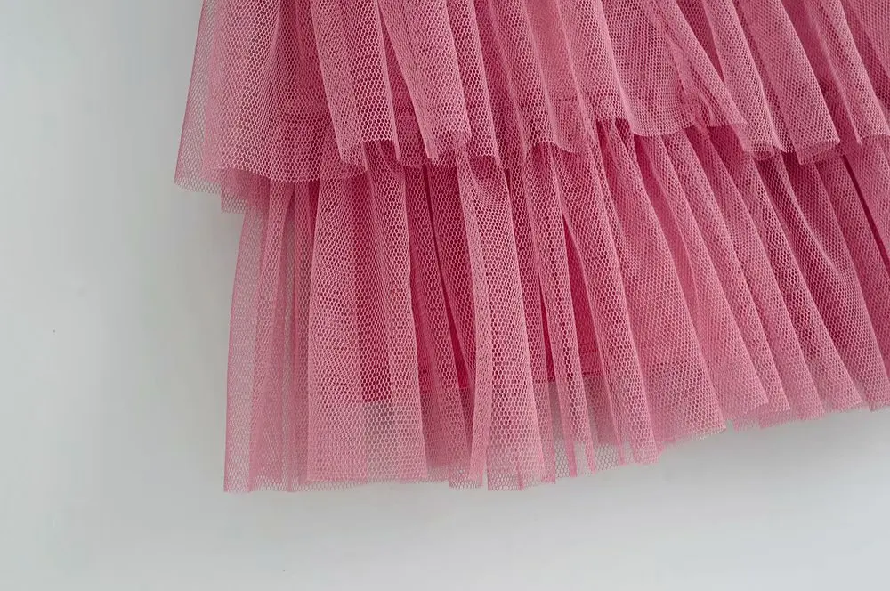 Женское Милое сексуальное Сетчатое розовое мини-платье с открытой спиной, без рукавов, с завязками на шее, без бретелек, женские шикарные вечерние платья