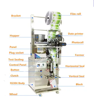 

Back side sealing bag machine with date coder, free shipping