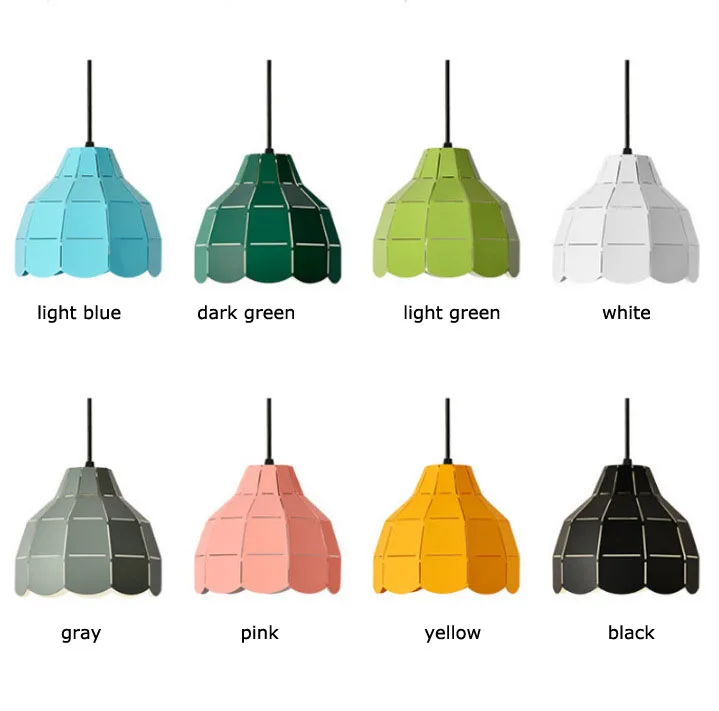Colorful Raser Cut Pendant Light Metal Flower Pot Pendant Lamp Drop Lighting Hanging Restaurant Cafe Dining Room Pendant Lighting (33)