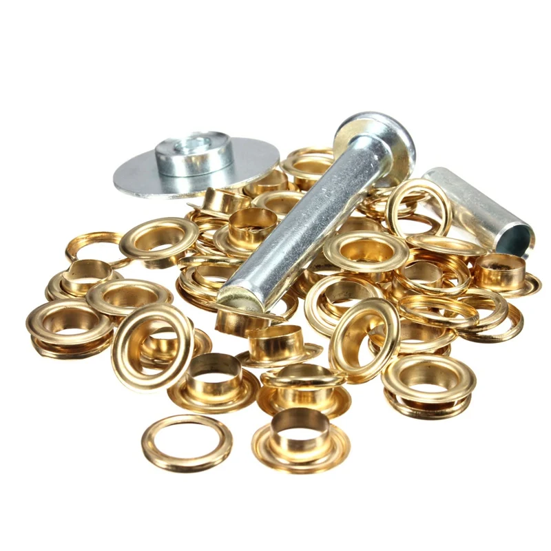 63pcs/set 12mm Tarpaulin Large Eyelet Set Kit Cloth Buckle Hole Punch