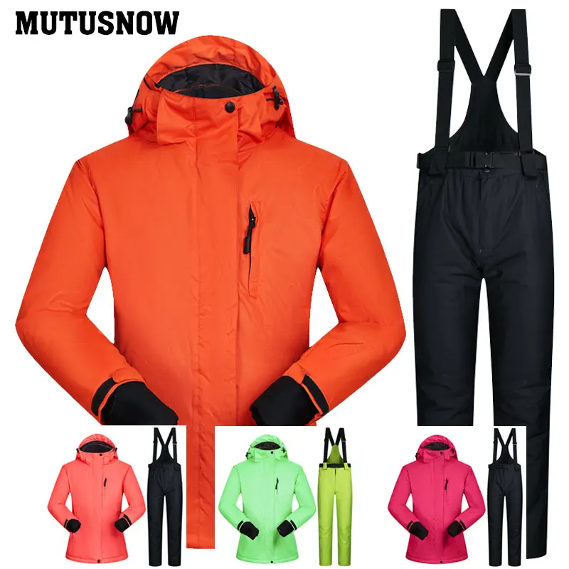 

Women Ski Suit Brands High Quality Set Waterproof Warm -30 Degree Skiing and Snowboarding Jacket and Pants Winter Snowboard Suit