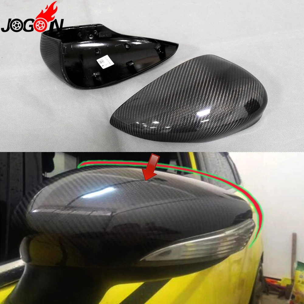 

Carbon Fiber For Ford Fiesta 2009 - 2015 2016 2017 Car Side Rear View Rearview Back Mirror Cover Replacement Accessories