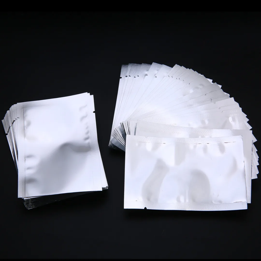 100pcs Multifunction Kitchen Tools Storage Aluminum Foil Bag Silver  Bags Vacuum Sealer Zipper Food Saver Fresh Bags