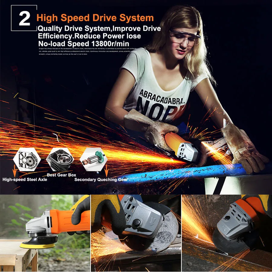 

Strong Power 720W 13800r/min Sand Cut polish Angle Grinder For Home And Work