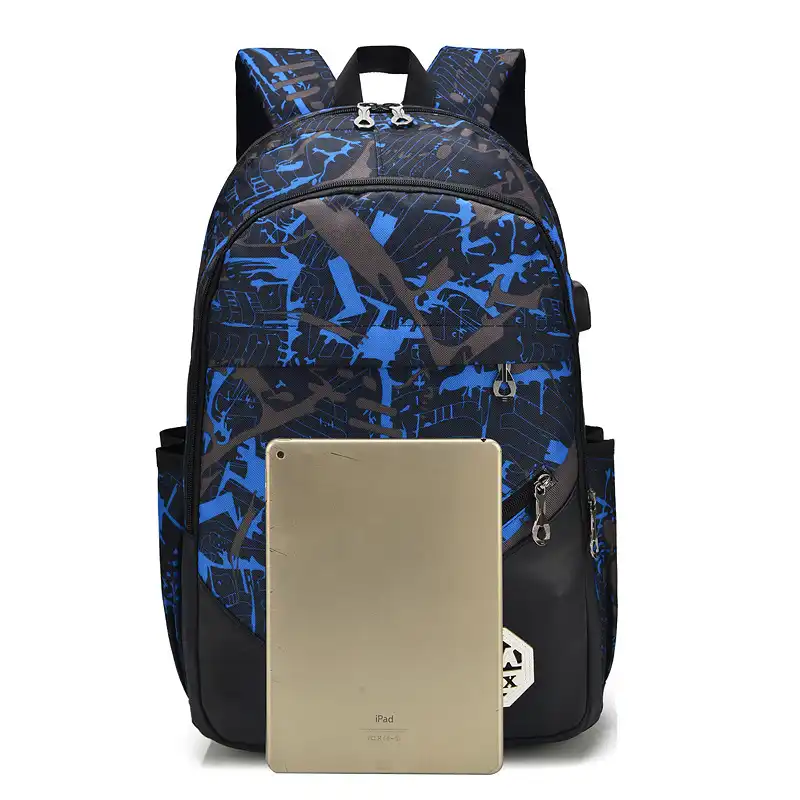 3 Pcs Set School Bags Usb Charging Backpack Boys High School