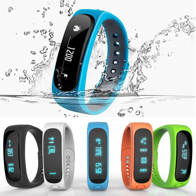 Waterproof Fashion Bluetooth font b Smart b font Activity Tracker Bracelet E02 Band Call SMS Remind Waterproof Fashion Bluetooth font b Smart b font Activity Tracker Bracelet E02 Band Call SMS Remind