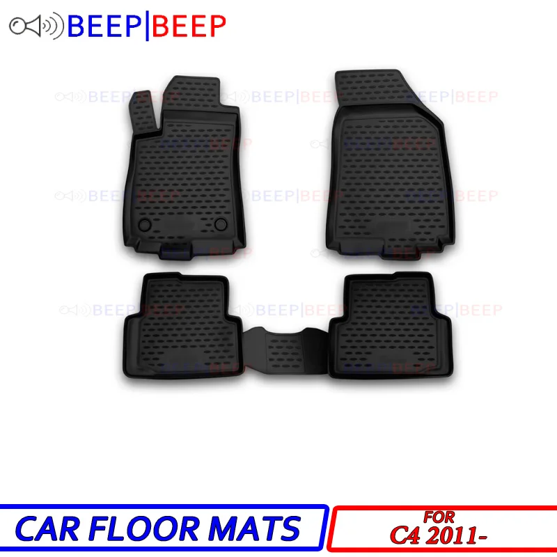

For Citroen C4 2011- car floor mats carpets auto floor mat dust proof water proof car styling interior decoration