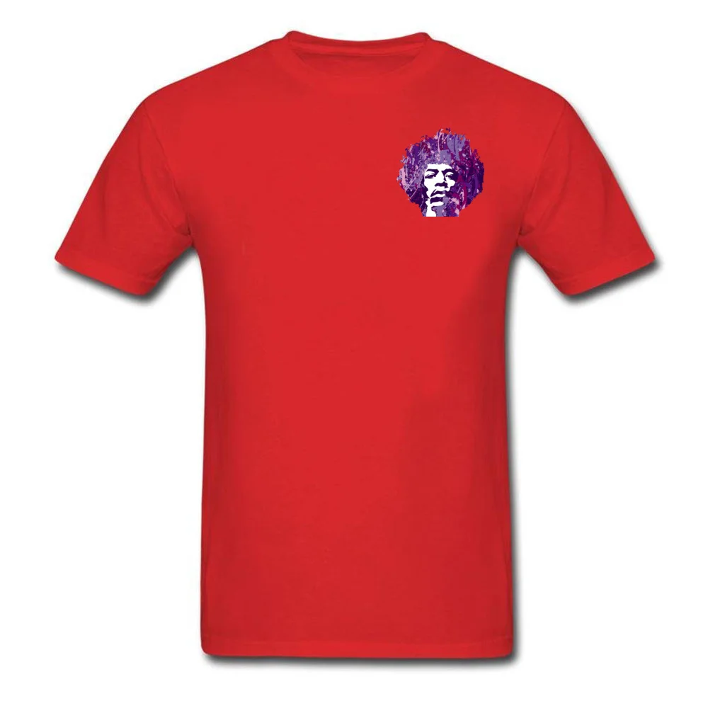 Eternal Jimi Pure Cotton Tops Shirt for Men Normal Tshirts Gift Prevailing Round Neck Sweatshirts Short Sleeve Eternal Jimi Chest red