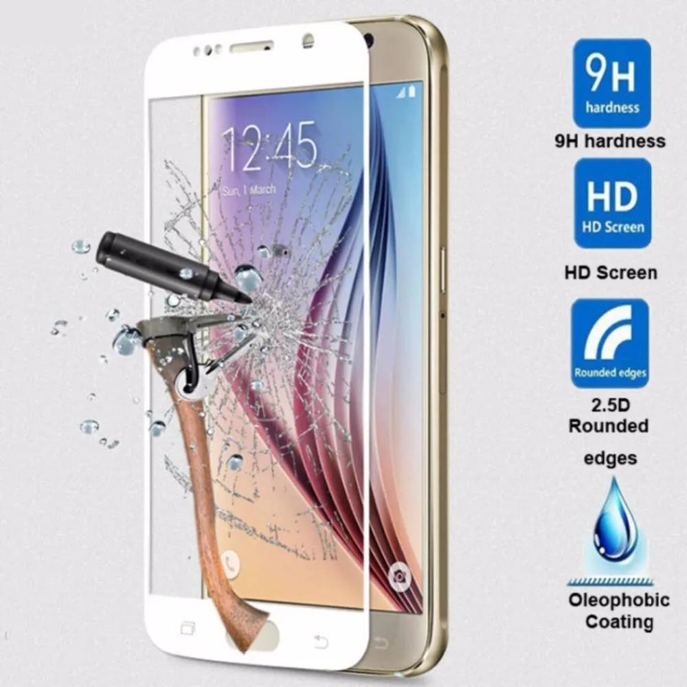 Защитное стекло для samsung s7 закаленное s6 пленка J2 J5 Prime A7 2017 J7 Pro Glas Защитная экрана