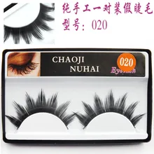 1 пара,, плотные черные стебли, ресницы, Корея, натуральный макияж, Длинные Накладные ресницы, ручная работа, ресницы для макияжа, набор для макияжа, подарок#020