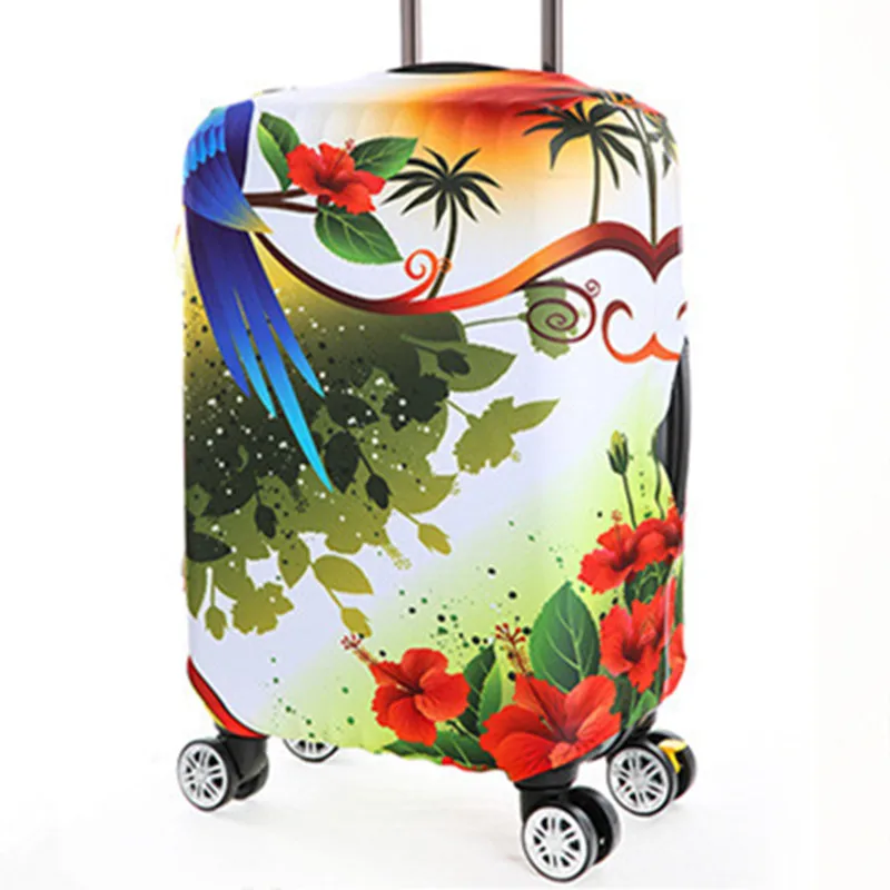 

2017 Design Animals pattern suitcase cover apply to 18-32 inch protective High elasticity flower travel trolley luggage protecti