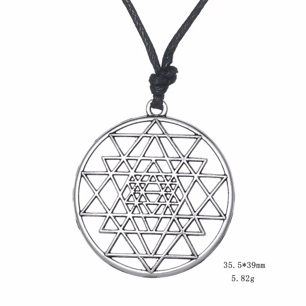 Dawapara, Португалия, мандала, чакра, 3rd Eye, индийская богиня, Йога, Sri Yantra, Wiccan, Pagan, панк, Мужская веревка, ожерелье, ювелирные изделия, Индия