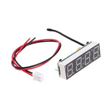 1Pc Digital Car LED font b Electronic b font Clock Time Temperature Voltage 3 in 1