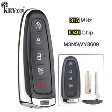1 Beefunny 315MHz ID46 Chip Replacement Remote Car Key Fob Transmitter 5 Button for Ford M3N5WY8609