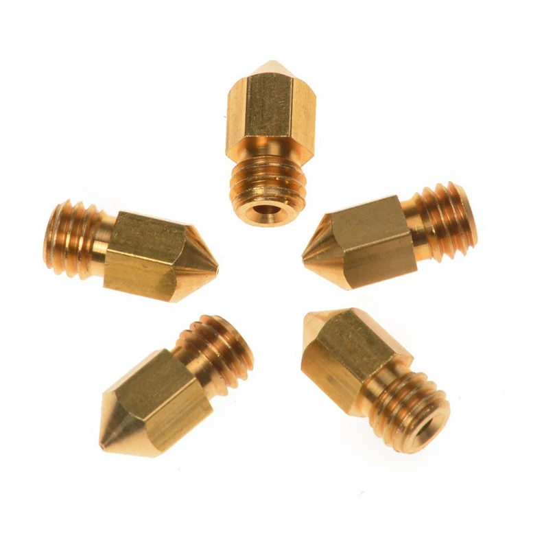 

5 PCS M6 3D Printer Accessories Nozzle for Ultimaker Makerbot Mk8/1.75MM ABS/PLA 3D Printer XXM