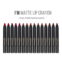 15 цветов/набор Матовая помада-Карандаш Водостойкий стойкий Гладкий Карандаш для губ Batom косметика макияж