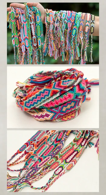 ABL242(1), Retro Puro Handmade Boho Brasileiro Multicolor Cordas