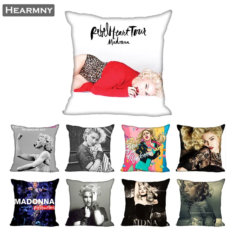 

Madonna Pillow Case For Home Decorative Pillows Cover Invisible Zippered Throw PillowCases 40X40,45X45cm