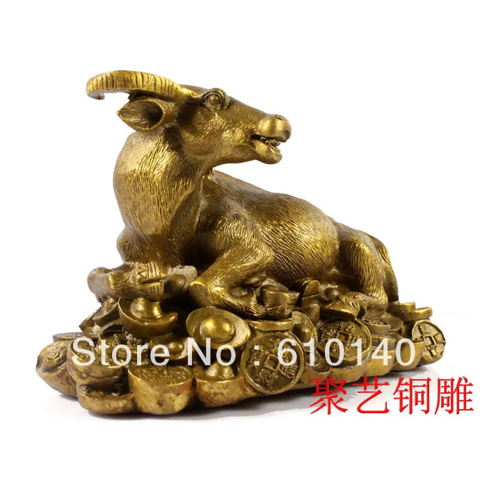 

Bronze statue copper lucky decoration feng shui products money, cattle copper cattle bull crafts