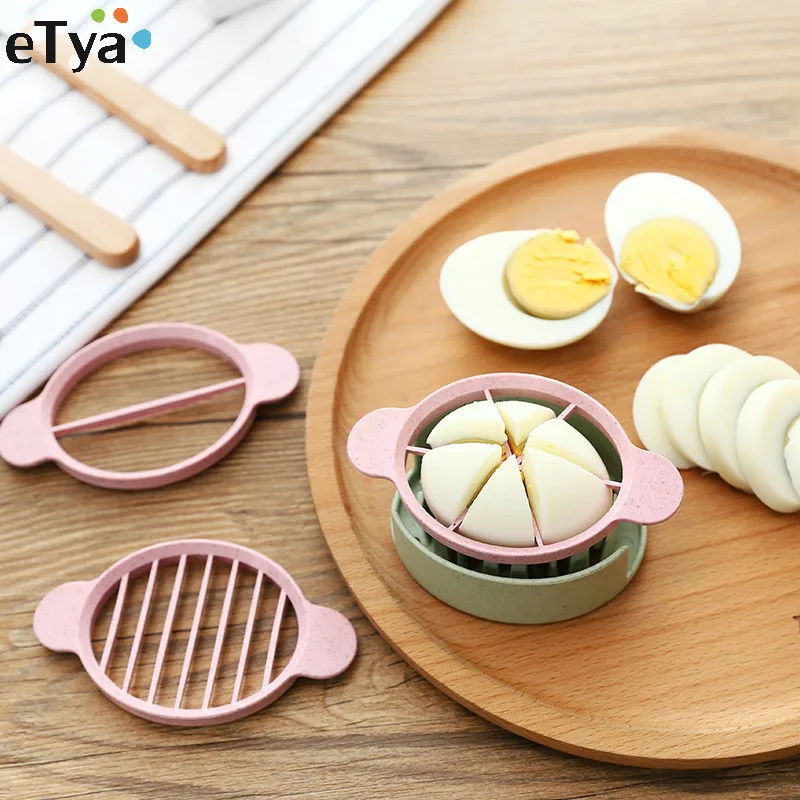 

Multifunction Eco-friendly Wheat Straw Made Cut Eggs Slicers Dividers Preserved Egg Splitter Kitchen Essential Cooking Tools