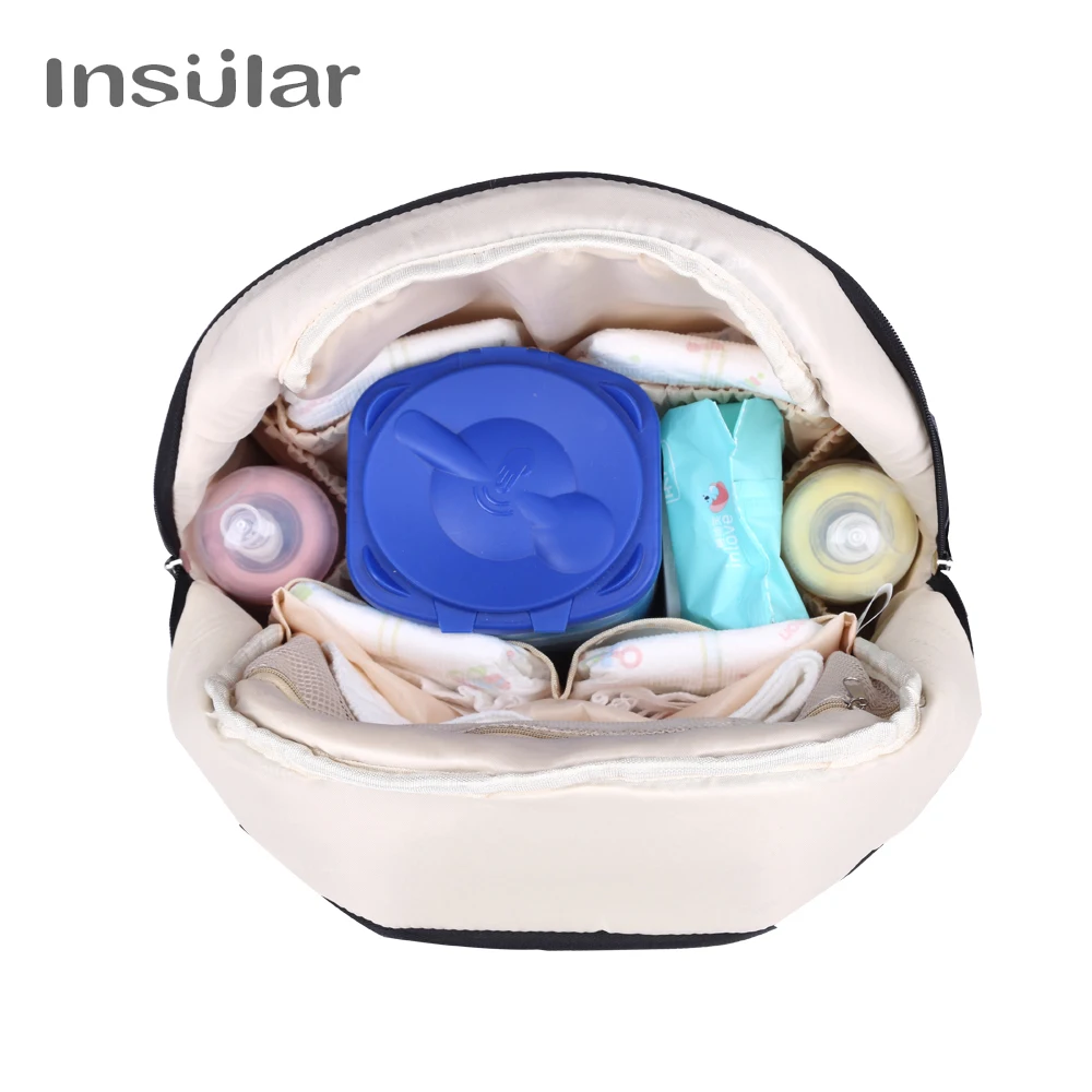 INSULAR Diaper Bag Fashion Mummy Maternity Nappy Bag Brand Baby Travel Backpack Large Capacity Baby Multifunction Outdoor Bags