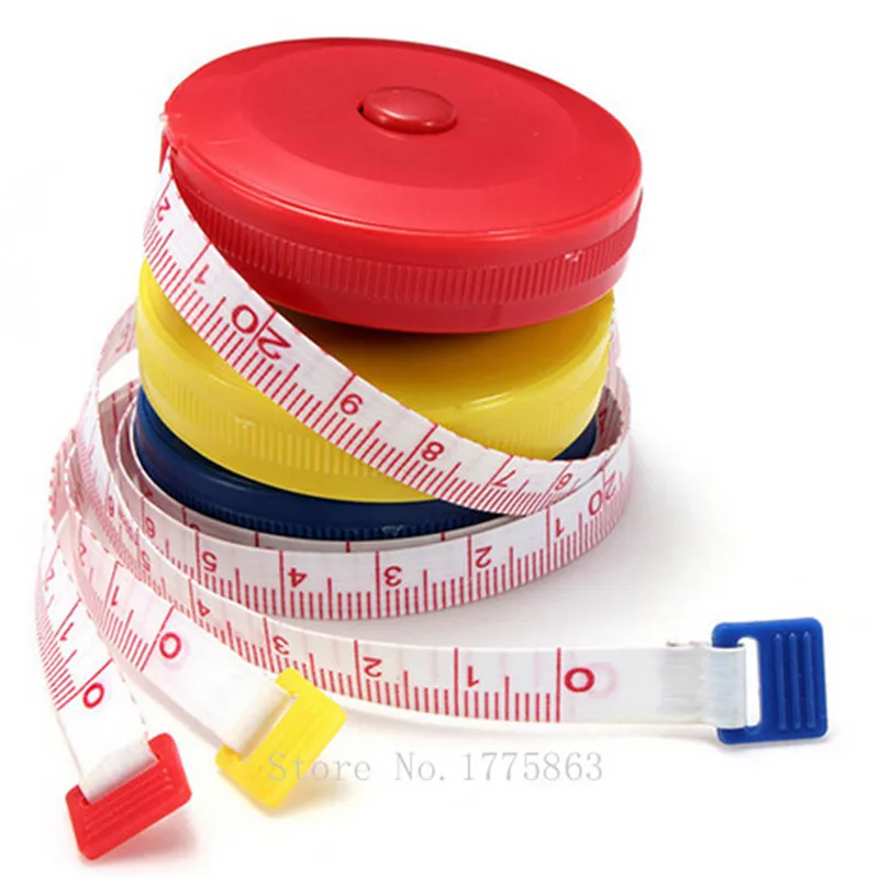 

60 inch New Retractable Ruler Tape Measure Sewing Cloth Dieting Tailor 1.5M Random Color AA7541