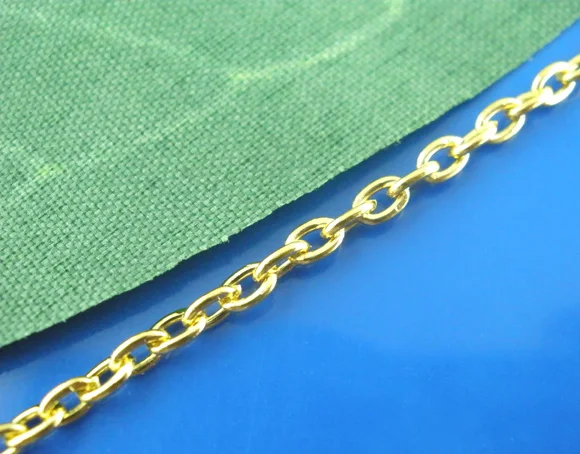 DoreenBeads 300 см цепочка золотого цвета 3x2 мм новинка 2015 | Украшения и аксессуары