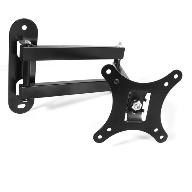 Universal 10-26 LCD LED TV PC Monitor Wall Mount Bracket Corner Tilt Swivel Holder VESA 75 100 Tilt Swive Black Free Shipping