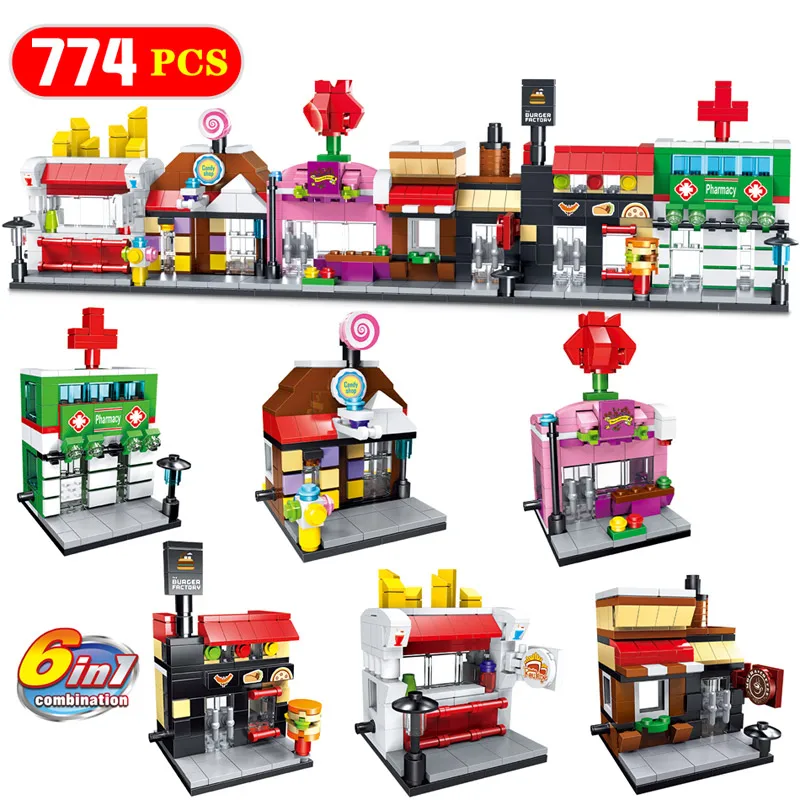 

Building Blocks LegoINGly City Street View Store Model Kit Bricks Action figures LegoINGlys TechnicToys For Children